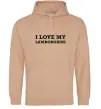 Жіноча толстовка (худі) I love Lamborghini Пісочний фото