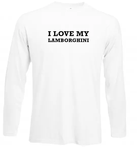 Лонгслів I love Lamborghini Білий фото