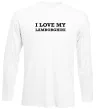 Лонгслів I love Lamborghini Білий фото