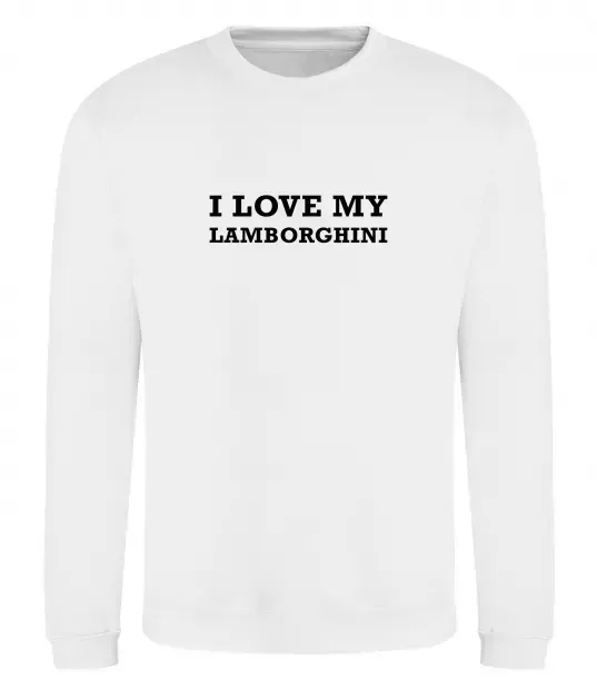 Свитшот I love Lamborghini Белый фото