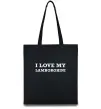 Еко-сумка I love Lamborghini Чорний фото
