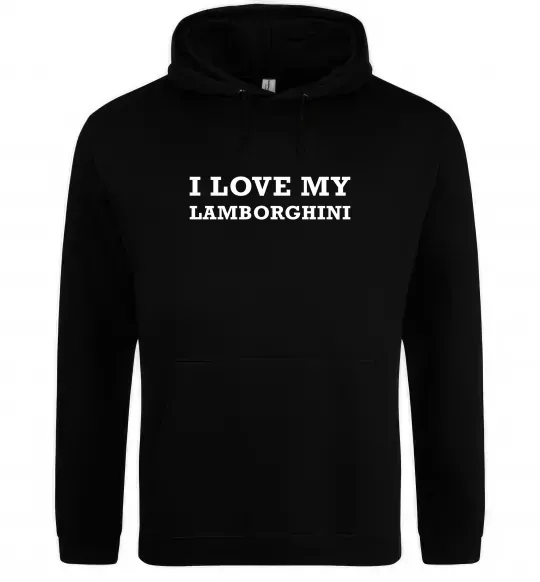 Чоловіча толстовка (худі) I love Lamborghini Чорний фото