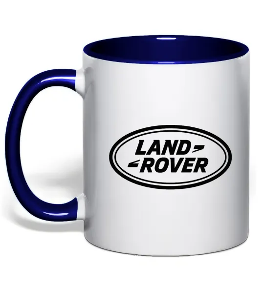 Чашка з кольоровою ручкою Land Rover logo Глибокий темно-синій фото