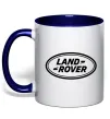 Чашка з кольоровою ручкою Land Rover logo Глибокий темно-синій фото