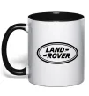 Чашка з кольоровою ручкою Land Rover logo Чорний фото