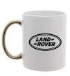 Чашка з кольоровою ручкою Land Rover logo Золото фото