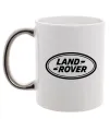 Чашка з кольоровою ручкою Land Rover logo Срібло фото