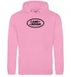 Мужская толстовка (худи) Land Rover logo Розовый фото