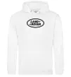 Мужская толстовка (худи) Land Rover logo Белый фото