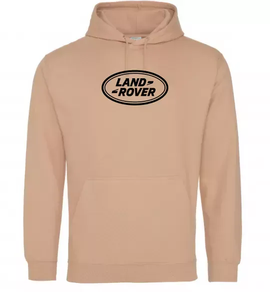 Мужская толстовка (худи) Land Rover logo Песочный фото