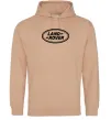 Женская толстовка (худи) Land Rover logo Песочный фото
