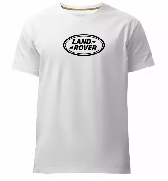 Чоловіча преміум футболка Land Rover logo Білий фото