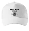 Кепка Real men drive Land Rover Белый фото