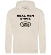 Мужская толстовка (худи) Real men drive Land Rover Таш фото