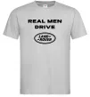 Чоловіча футболка Real men drive Land Rover Сірий Чоловіча футболка Real men drive Land Rover Сірий фото