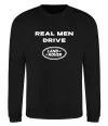 Свитшот Real men drive Land Rover Черный фото