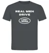 Чоловіча футболка Real men drive Land Rover Графіт Чоловіча футболка Real men drive Land Rover Графіт фото