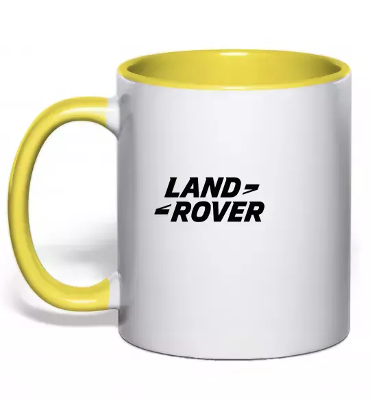 Чашка з кольоровою ручкою Land Rover Сонячно жовтий фото