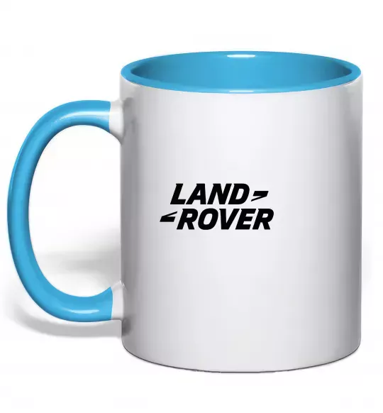 Чашка з кольоровою ручкою Land Rover Блакитний фото