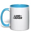 Чашка з кольоровою ручкою Land Rover Блакитний фото