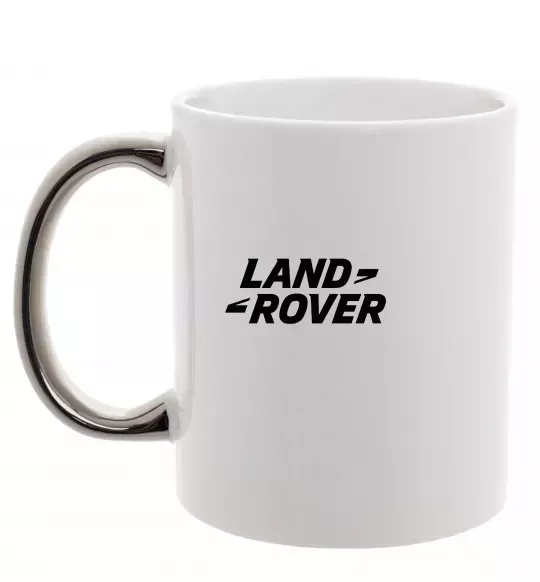 Чашка з кольоровою ручкою Land Rover Срібло фото