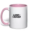 Чашка з кольоровою ручкою Land Rover Ніжно рожевий фото