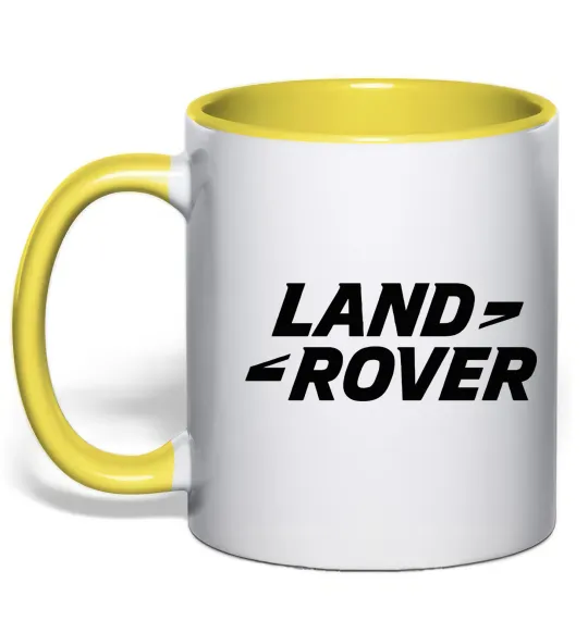 Чашка с цветной ручкой Land Rover Лимонный фото