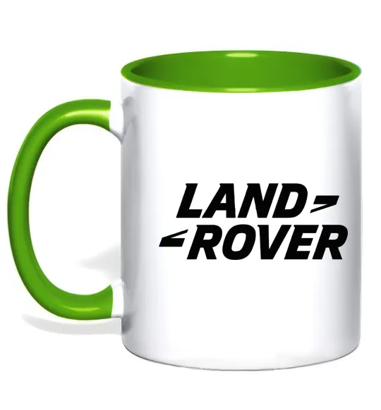 Чашка с цветной ручкой Land Rover Лаймовый фото