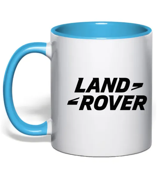 Чашка с цветной ручкой Land Rover Голубой фото