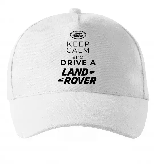 Кепка Keep calm and drive Land Rover Білий фото