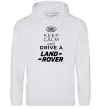 Мужская толстовка (худи) Keep calm and drive Land Rover Серый меланж Мужская толстовка (худи) Keep calm and drive Land Rover Серый меланж фото