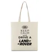 Еко-сумка Keep calm and drive Land Rover Бежевий фото