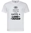 Чоловіча футболка Keep calm and drive Land Rover Білий фото