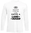 Лонгслів Keep calm and drive Land Rover Білий фото