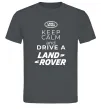 Чоловіча футболка Keep calm and drive Land Rover Графіт фото