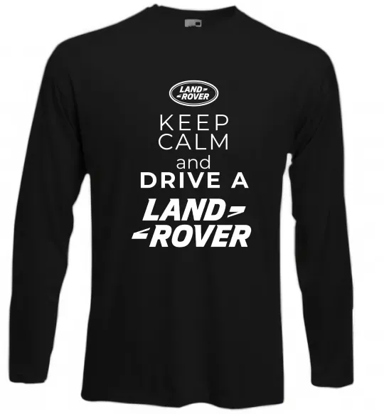 Лонгслів Keep calm and drive Land Rover Чорний фото