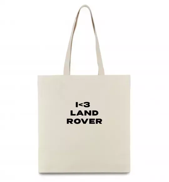 Эко-сумка I <3 Land Rover Бежевый фото
