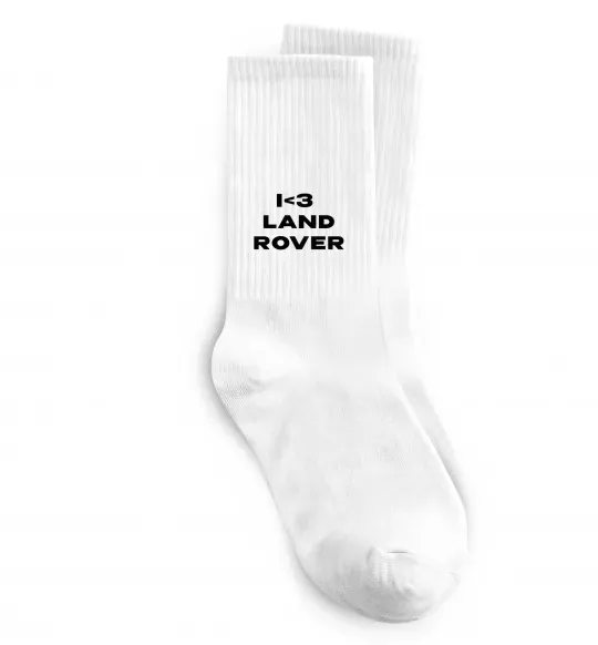 Носки I <3 Land Rover Белый фото