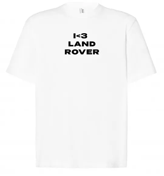 Футболка Оверсайз I <3 Land Rover Білий фото