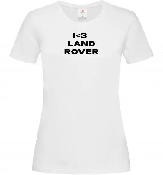 Женская футболка I <3 Land Rover Белый фото