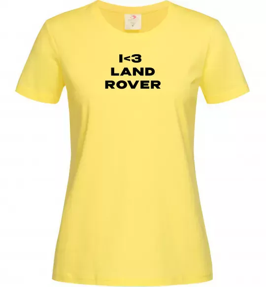 Женская футболка I <3 Land Rover Лимонный фото