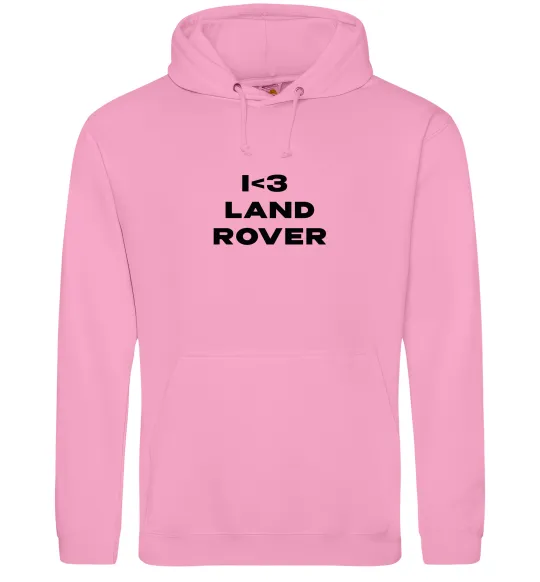 Женская толстовка (худи) I <3 Land Rover Розовый фото