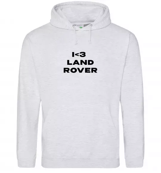 Жіноча толстовка (худі) I <3 Land Rover Сірий меланж фото