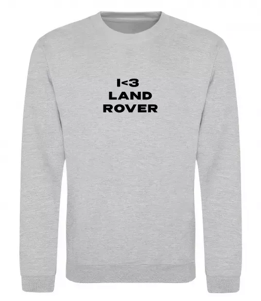 Свитшот I <3 Land Rover Серый меланж фото