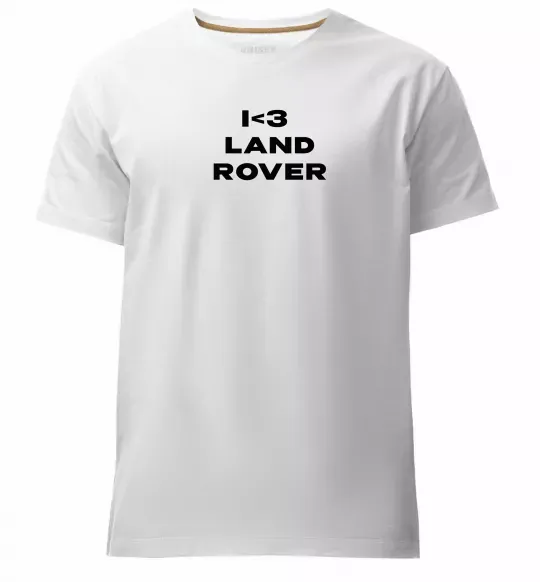 Мужская премиум футболка I <3 Land Rover Белый фото