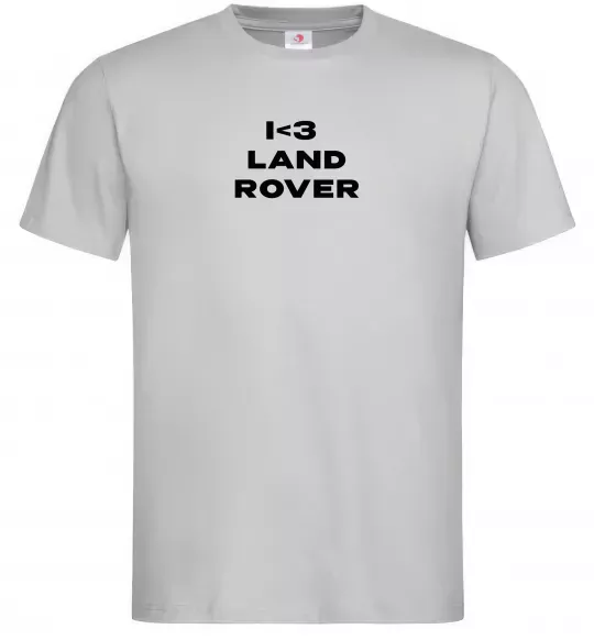Мужская футболка I <3 Land Rover Серый фото