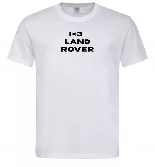 Мужская футболка I <3 Land Rover Белый фото