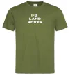 Мужская футболка I <3 Land Rover Оливковый фото