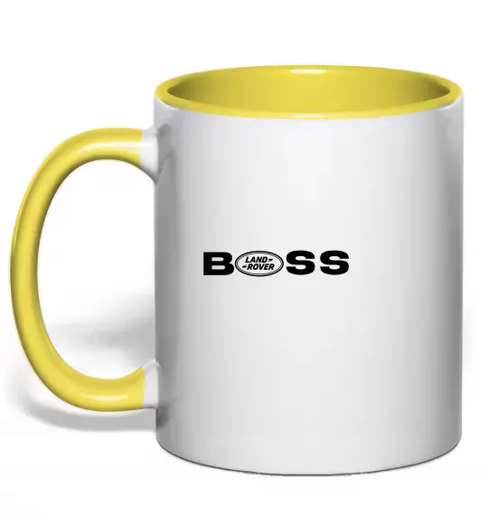 Чашка с цветной ручкой Land Rover Boss Солнечно желтый фото