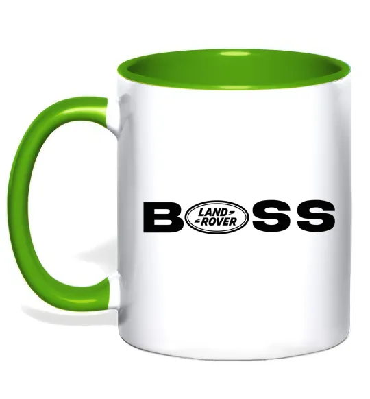 Чашка з кольоровою ручкою Land Rover Boss Лаймовий фото